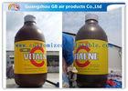 Giant Bottle Outdoor Inflatable Advertising Signs Strong PVC Tarpaulin