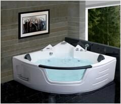 Acrylic Massage Bathtub for Two Persons