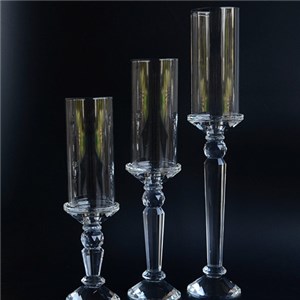 Glass Pillar Candle Holder