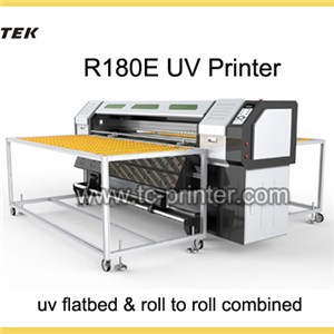 R180E 1.8 Width Dx5 Flatbed And Roll To Roll Printer For Glass Printing