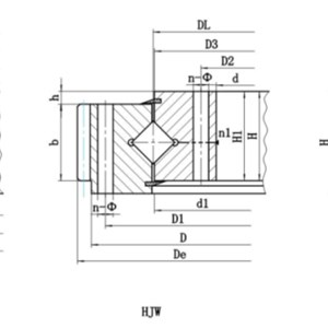 Single Row Crossed Rollers Slewing Bearing