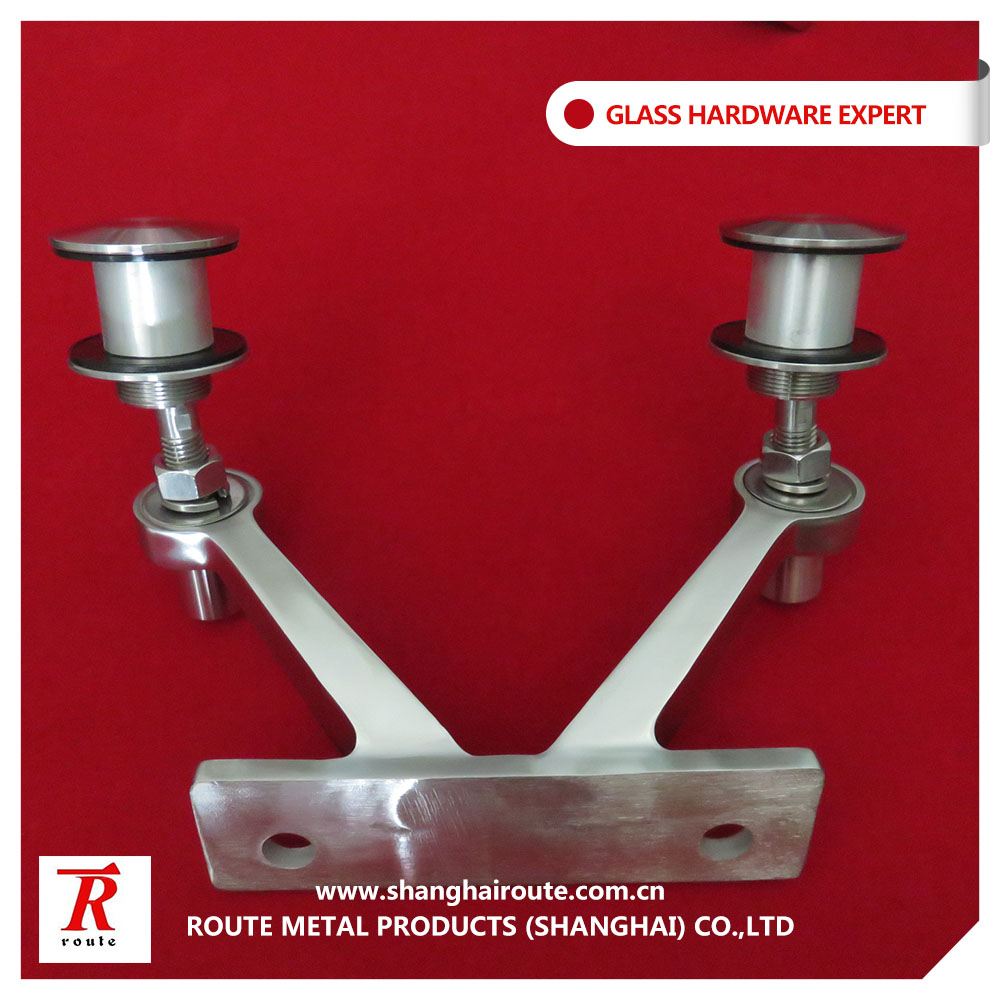 2 arms stainless steel glass canopy fittings