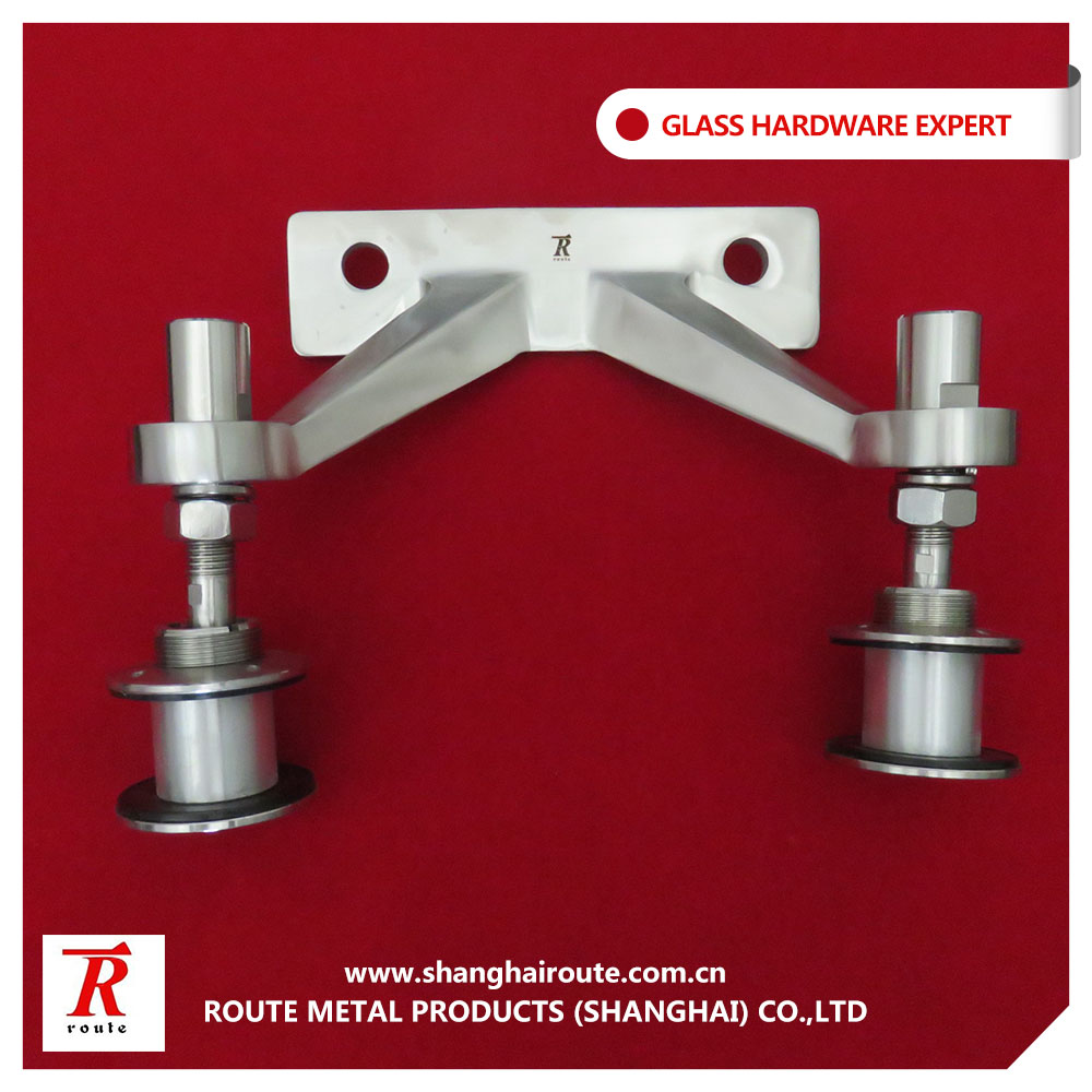 stainless steel 2 arms glass fitting fin spider