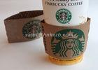 80mm Logo Print Kraft Paper Coffee Cup Sleeve ,  Ripple Coffee Cup Heat Sleeve