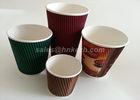 Custom Printed Insulated Paper Coffee Cups , Disposable Drinking Cups OEM / ODM