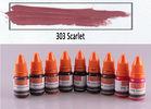 Safety Permanent Makeup Ink , Scarlet Organic Cosmetic Tattoo Ink