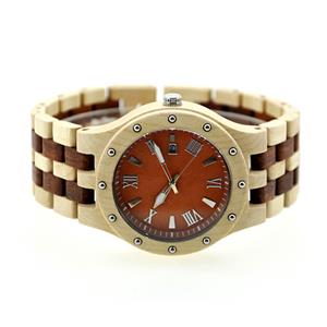 Maple And Red Andalwood Men& acute;s Wood Watch Wholesale