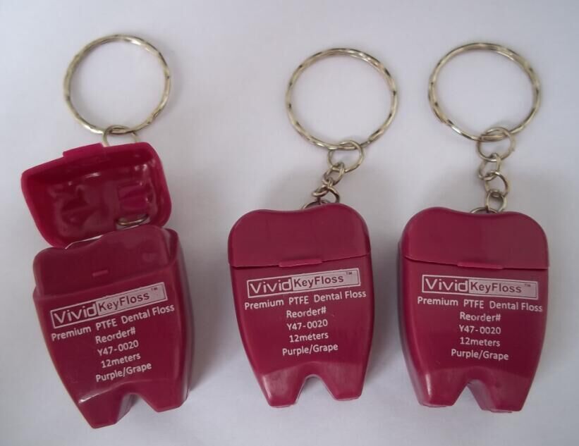 20M PTFE dental floss in tooth shape dispenser