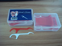 Family/hotel use dental floss picks airplane use individual plastic toothpicks