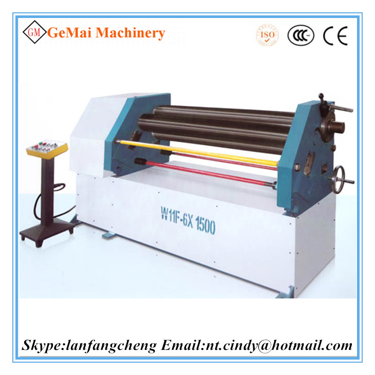 W11F 6 1500 asymmetric mechanical 3 rolls rolling machine