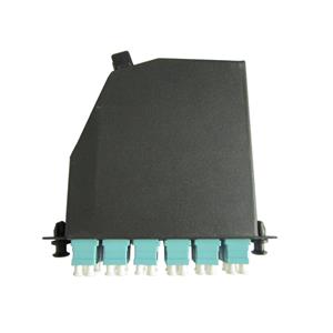 12 Fiber MTP (female) To LC Duplex Multimode OM3 Cassette, 6 Ports, Fully Loaded