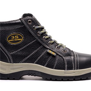Safety Shoe Injection Craft Black Leather