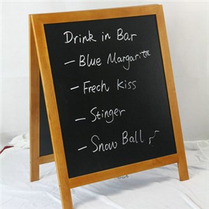 Wood Menu Chalkboard Standing