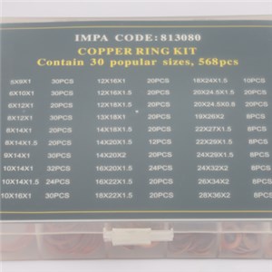 30Size 568PCS Copper Washer Kit Copper Washer Assortment Customized Brass Products