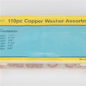 6Size 110PCS Copper Washer Kit Copper Washer Assortment High Qulality Copper Ring For Seal