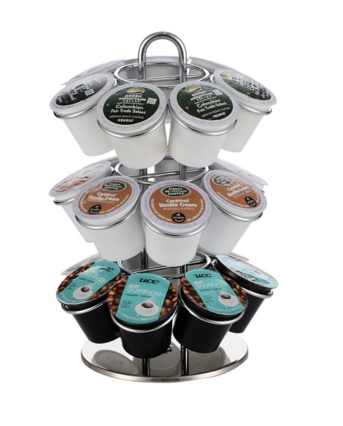 Metal Table Stand Keurig Coffee Pod Holder for 21 K-cup