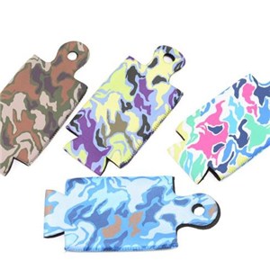 Custom Logo Printed Camo Neoprene Insulated Water Bottle Cooler