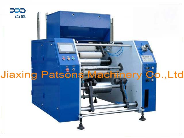Automatic 5 turret change cling film rewinding machine