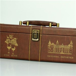 Factory Direct Custom Leather Hand With A Lock Of High-grade Leather Luxury Wine Box Exquisite Gift Box