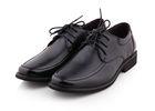black genuine leather Men& acute;s Formal Classy Cap-Toe Lace Up Leather Lining Oxford Dress Shoes