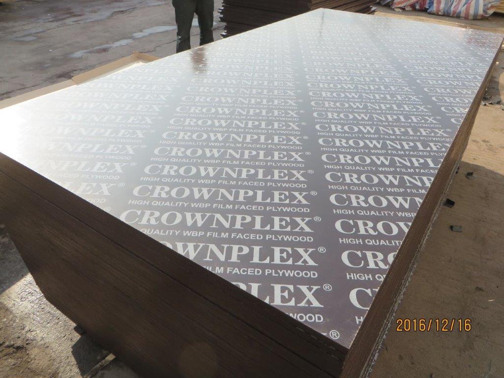 CROWNPLEX brand film faced plywood,poplar core.Brown film faced Plywood