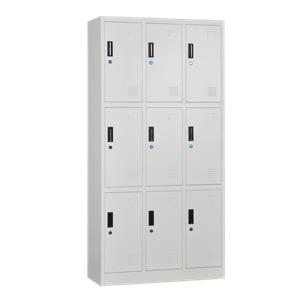 Knock-down 9 Doors Metal Wardrobe Locker On Sale