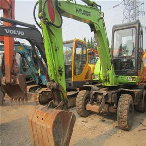 Used Hydraulic Wheel Rubber Excavator Hyundai R60W-5 For Sale