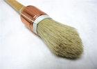 Wooden Handle Round Head Wall Painting Brush With White Bristle Materials