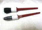 Durable Natural Bristle Round Paint Brush With Red Plastic Handle Customized