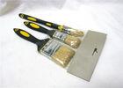 Plastic Handle Flat And Round Paint Brush Sets With Bristle For Oil Painting
