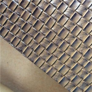 Woven Pattern Embossed Pu Leather Material For Casual Shoes