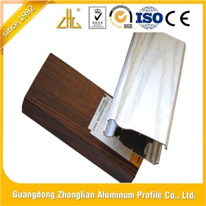 Wood Grain Finish Extruded Aluminium Profile For Architectural Use