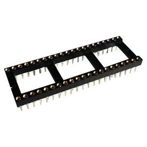 Female IC Socket Connector 2.54mm Pitch, H3.0mm, Dip, PBT, Selective Gold Slash, L=7.43