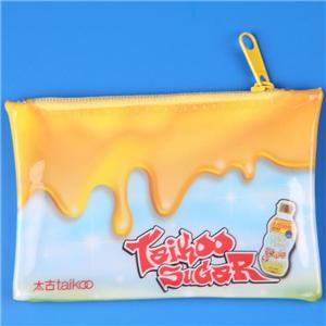 Colorful PVC Clutch Button Closure PVC Bags Coin Purse