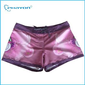 Custom 4 Way Stretch Women Swim Printed Beach Shorts Floral Board Shorts