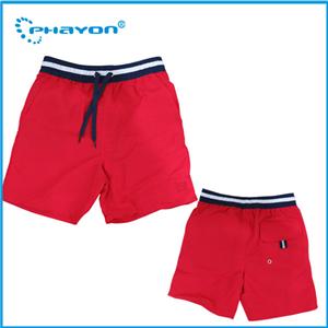 OEM Microfiber Waistband Block Pattern Boy Beach Board Swimming Shorts