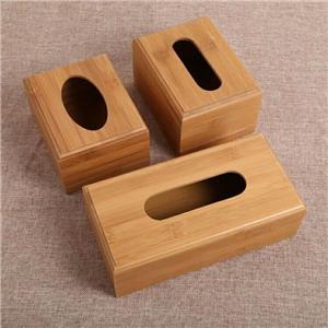 Bamboo Tissue Box For Home Or Bathroom Or Hotel Using