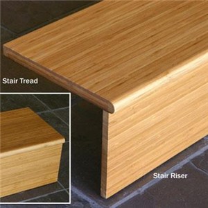 Healthy Carbonized Solid Bamboo Stair Treads