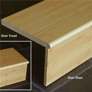 Natural Solid Bamboo Stair Treads With High Quality