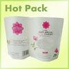 White Kraft Paper Stand Up Tea Packaging Pouch With Custom Offset Printed