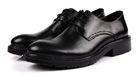 Handmade Footwear Mens Black Lace Up Dress Shoes Comfortable With Thick Platforms