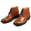 Leisure Mens Leather Dress Boots Rubber Outsole Slip On Chelsea Ankle Martin Boots