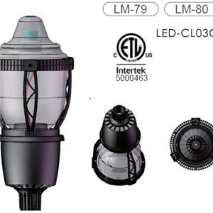 Outdoor Acorn Light Spd 5000k 60W 80W 100W Bronze