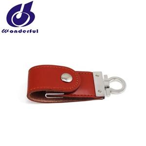 16GB 32GB Leather Case USB Flash Drive Custmoized Logo For Gift Or Use