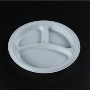 PP5 Plastic 3-compartment Disposable Plate