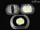Asymmetric Street Lamp COB LED Modules , LED Street Light Lens With Reflector