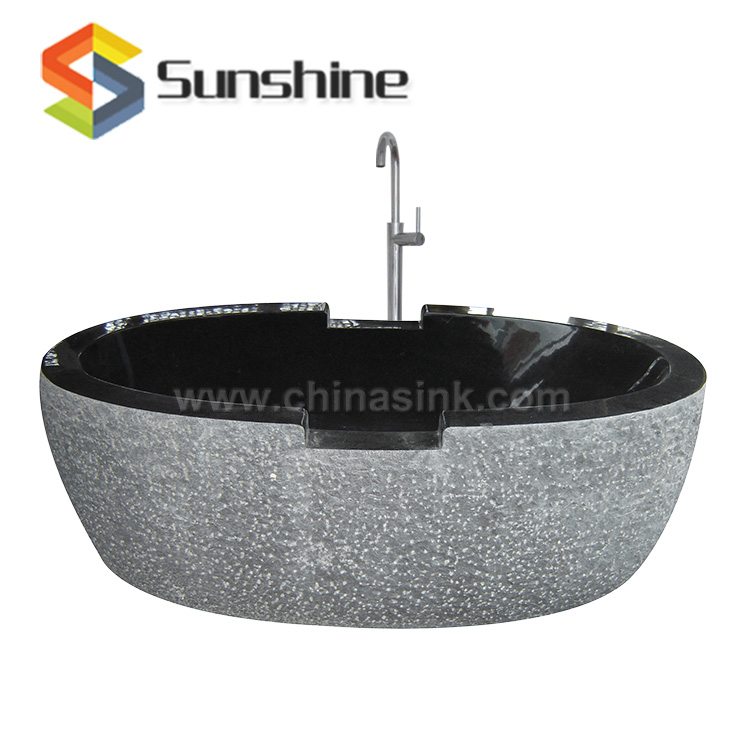 Absolute Black Granite Freestanding Tub