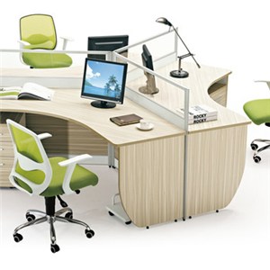 Aluminum Frame With Glass Screen Panel Y-Shaped Workstation With Mobile Pedestal
