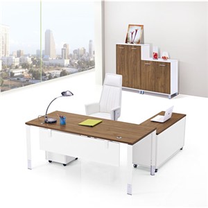 ISO Certification Modern Design Director Office Desk With Mobile Rectangular Cabinet