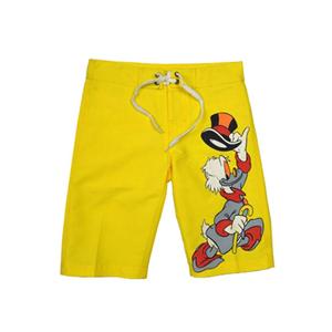 Light Weigh Peach Skin Boys Long Boardshorts Cartoon Print Beach Surf Shorts Swim Trunks